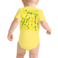Load image into Gallery viewer, Avocado Baby Short Sleeve Cotton Onesie Yellow Back