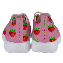 Load image into Gallery viewer, Pink Strawberry Kids Lightweight Sports Shoes Back