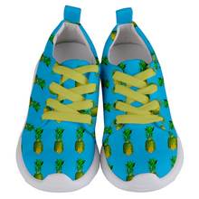 Load image into Gallery viewer, Sky Blue Pineapple Kids Lightweight Sports Shoes Front