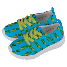 Load image into Gallery viewer, Sky Blue Pineapple Kids Lightweight Sports Shoes Side