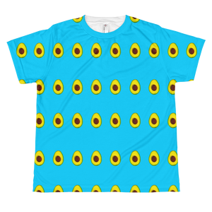 Avocado All Over Youth and Kids Short Sleeve T Shirt blue front