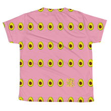 Load image into Gallery viewer, Avocado All Over Youth and Kids Short Sleeve T Shirt pink back