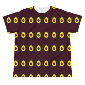 Avocado All Over Youth and Kids Short Sleeve T Shirt Maroon front