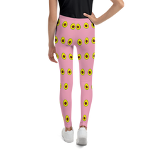 Load image into Gallery viewer, Avocado Youth and Kids Leggings pink back
