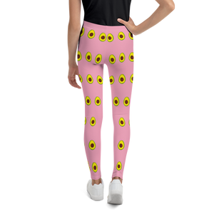 Avocado Youth and Kids Leggings pink back