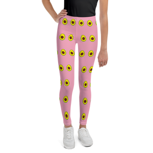 Avocado Youth and Kids Leggings pink front