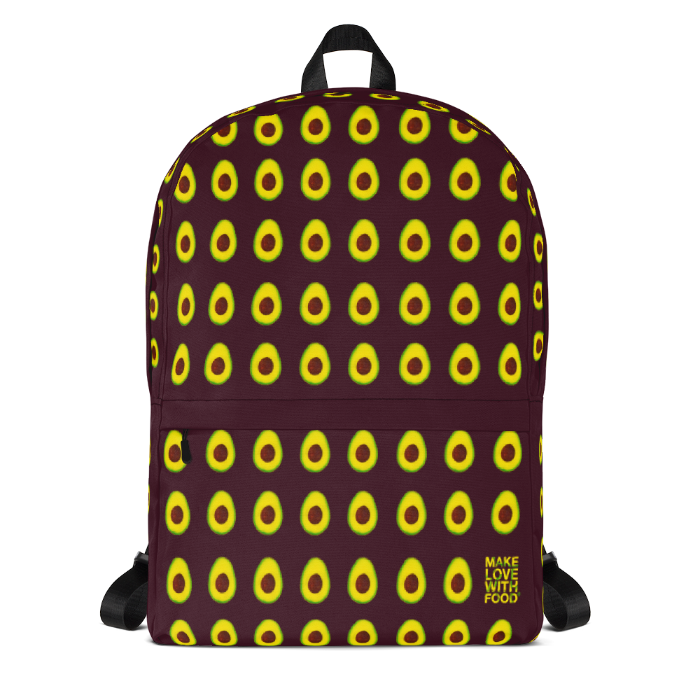 Avocado Kids and Toddler Maroon Backpack Front