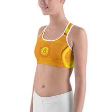 Load image into Gallery viewer, Orange Sacral Chakra Women&#39;s Yoga Sports Bra side