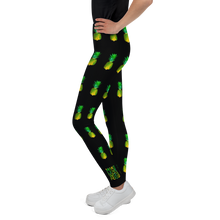 Load image into Gallery viewer, Pineapple Youth and Kids Leggings Black side
